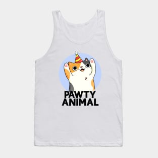 Pawty Animal Cute Party Animal Cat Pun Tank Top